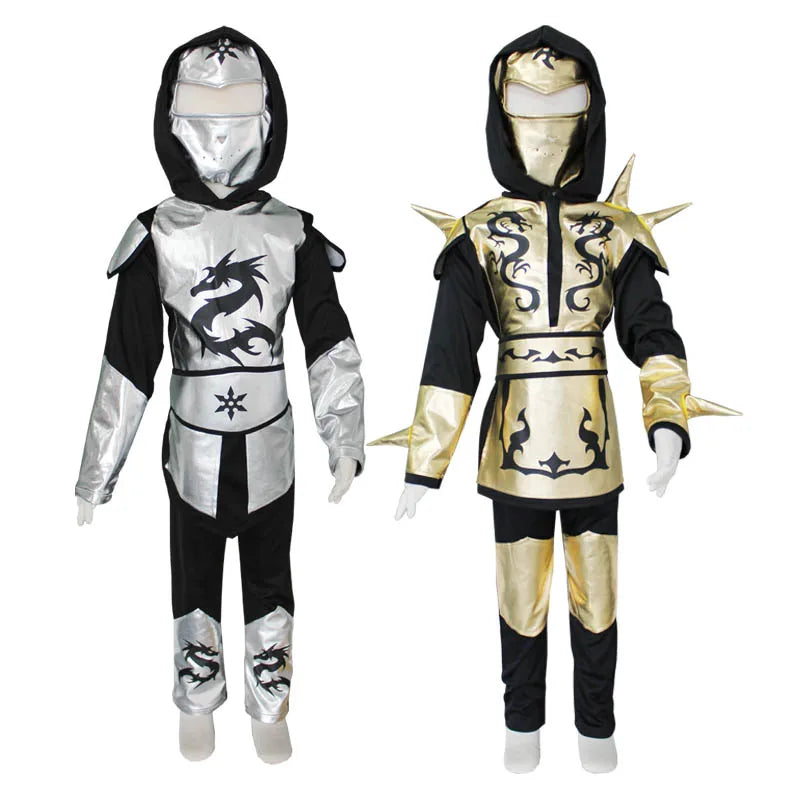 Halloween Costumes for Kids Ninja Costume Boys Halloween Costumes Shirts with Hood Pants