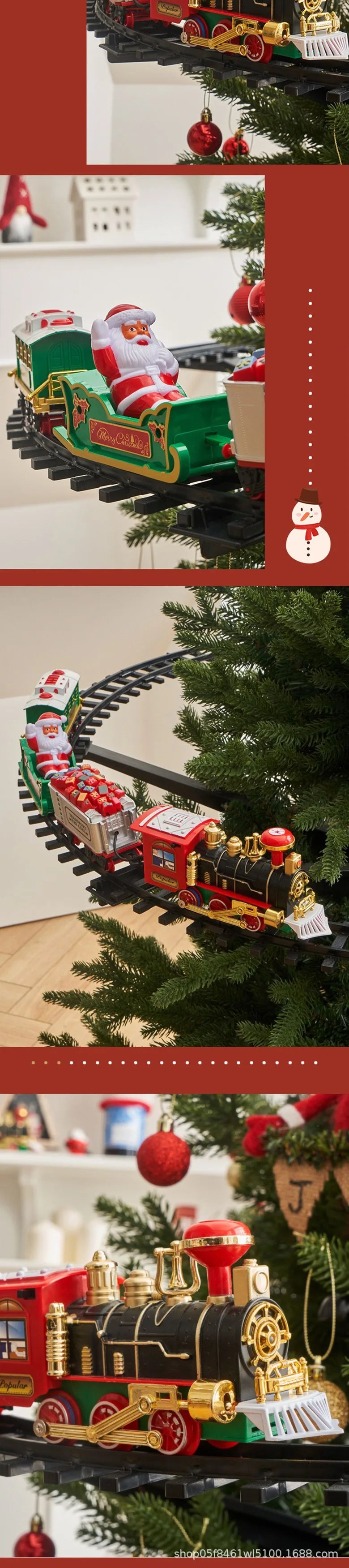 Electric Christmas Train - Electric sound and light, hanging Christmas tree, Christmas track vehicle, Christmas gift toy