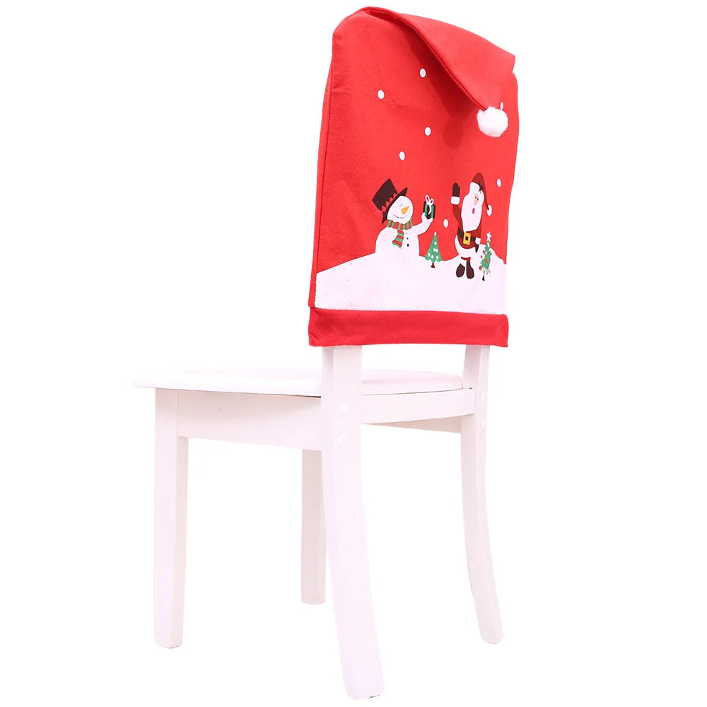 1/2/5pcs 60×49cm New Christmas Non-Woven Chair Set Cartoon Elderly Snowman Stool Set Christmas Decoration Supplies Wholesale