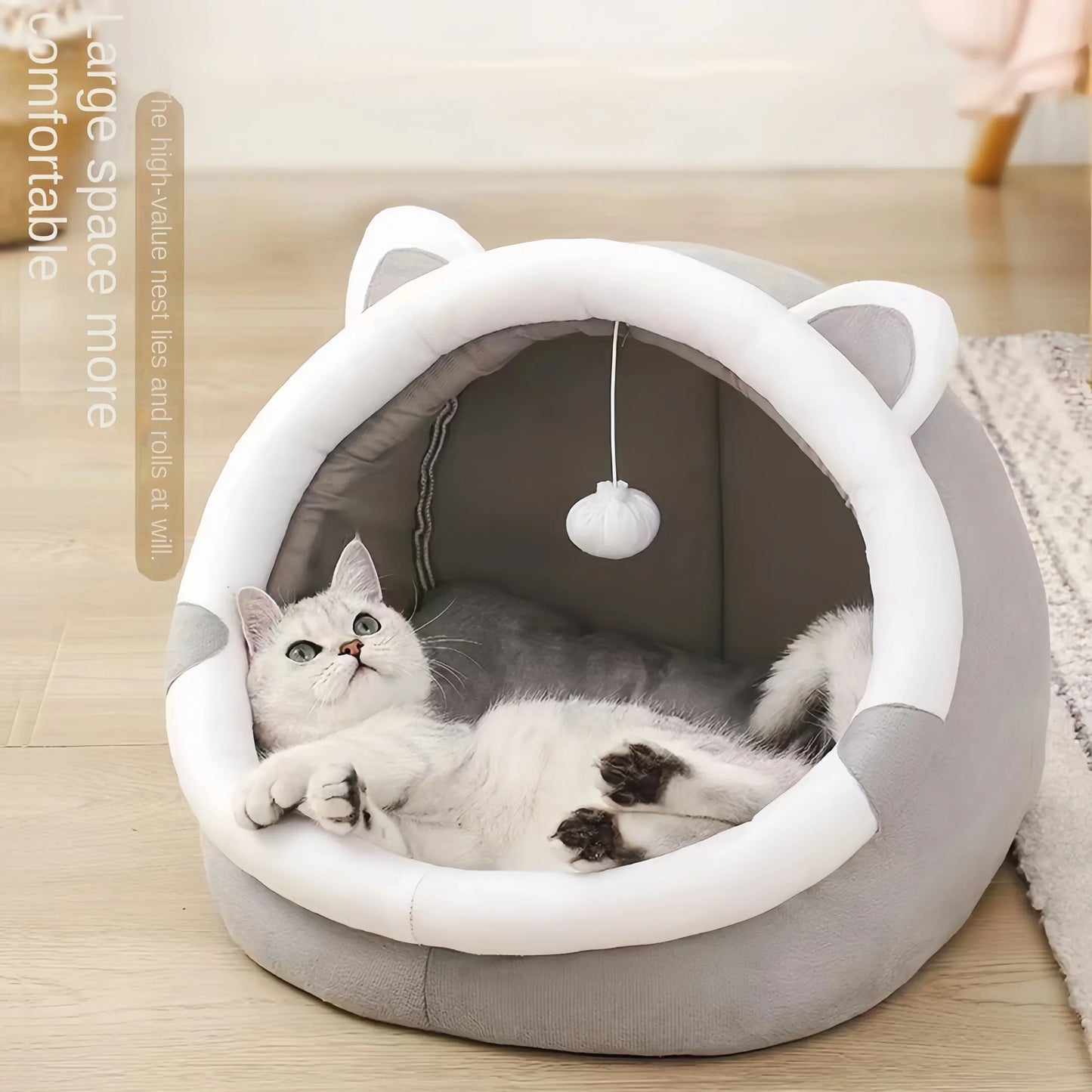 Cute Cat Bed Pet House Kitten Lounger Cushion Small Dog Tent Mat Washable Puppy Basket Cave Mat Soft for Cats House Bed Supplies