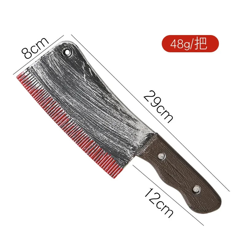 Halloween Horror Props Blood Fake Ax Saws Knife Headband Party Masquerade Mischief Props DIY Decoration