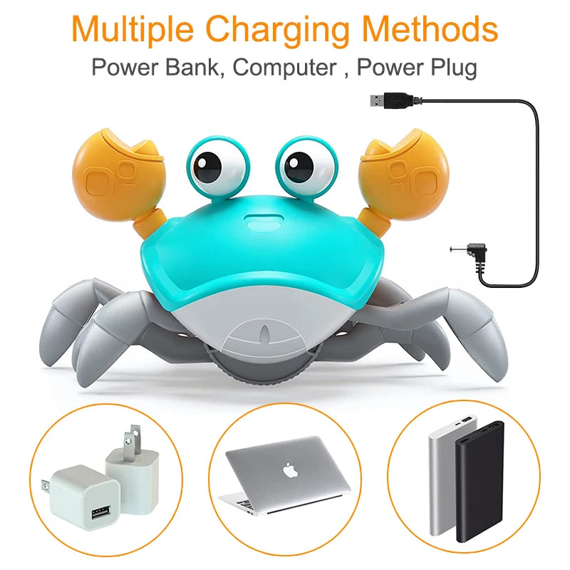 Induction Escape Crab Rechargeable Electric Pet Musical Toys Children'S Toys Birthday Gifts Interactive Toys Learn To Climb Toys