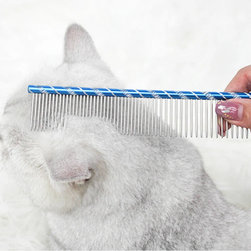 Dog Comb Long Thick Hair Fur Removal Cleaning Brush 16/19/20/25cm Stainless Steel Lightweight Pets Cat Grooming Combs for Dogs