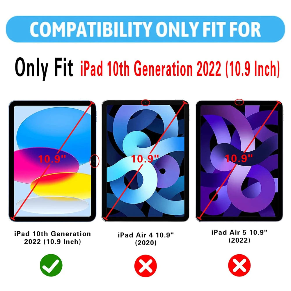 2PCS Glass film for Apple ipad 10 2022 10th generation A2757 A2777 tablet Tempered glass screen protector protective film