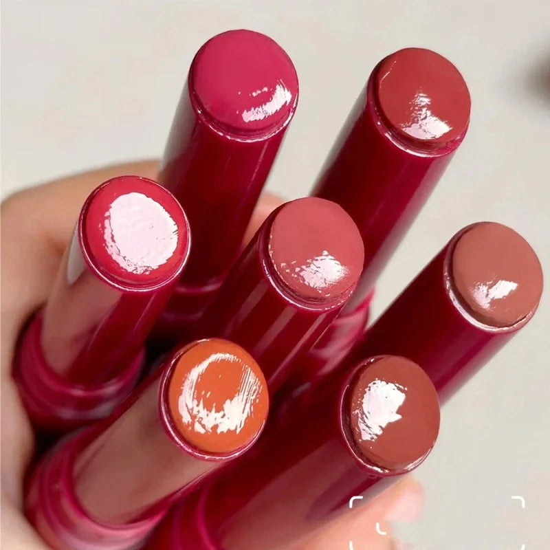 8 Colors Jelly Lipstick Moisturizing Mirror Water Light Solid Lip Gloss Glass Tea Red Brown Lip Glaze Tint Makeup Cosmetics New