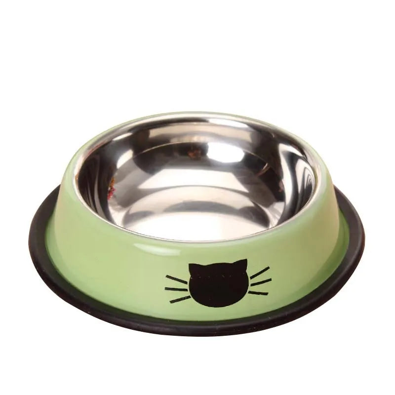 New Assemblable Multicolor Stainless Steel Dog Cat Bowl Non-slip Non-fall Eat Drink Pet Food Container Feeder Dish Bowl