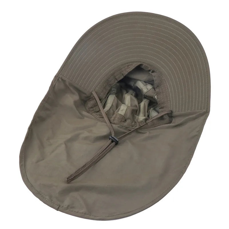 Summer Men Outdoor Sun Protection and Anti Splashing Women Sun Shading Anti Ultraviolet Fisherman Hats Shawl Outdoor Cap Unisex