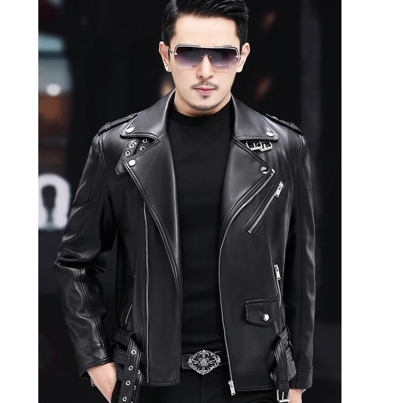 Men Faux Leather Coat Zipper Overcoat Motor Jacket Mens Bomber Jackets Fashion Motorcycle Bikers Punk  Man Brand Top Colthing