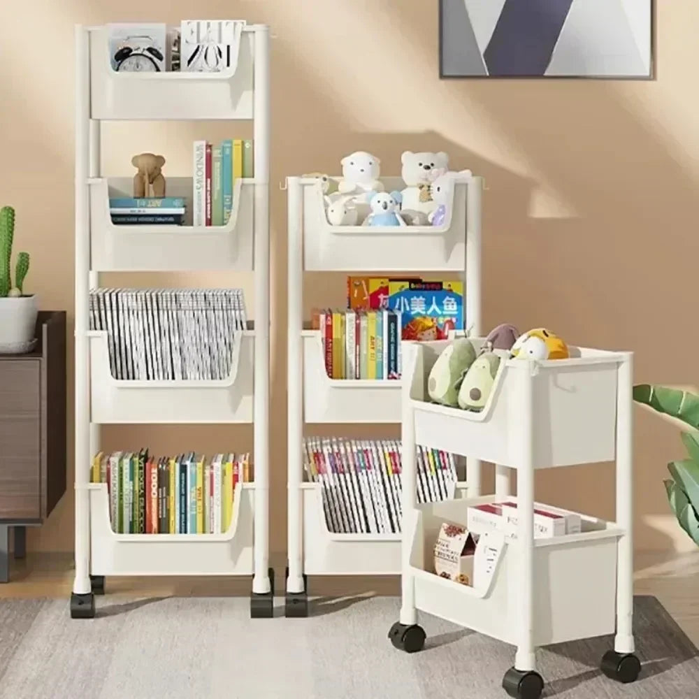 Trolley Bookshelf Kitchen Storage Rack Kitchen Corner Narrow Slit Storage Cabinet Bathroom Living Room Home Organizer Key hanger