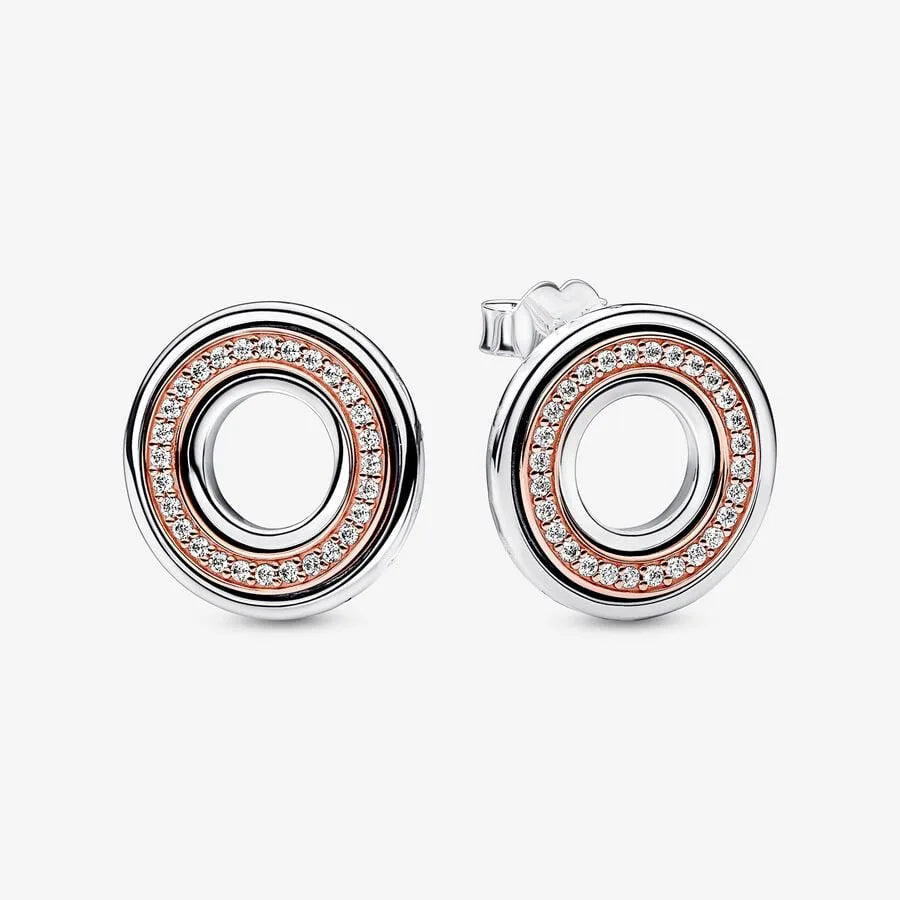 Original Authentic 925 Sterling Silver Earrings Sparkling Freehand Heart Hoop plata Pandore Earrings Women Fashion Jewelry Gift