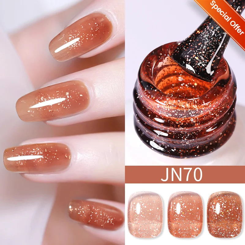 BORN PRETTY 10ML 8-in-1 Strong Nail Glue Gel Nail Polish Transparent Clear Function Gel Thickness Rubber Base Rhinestone Glue