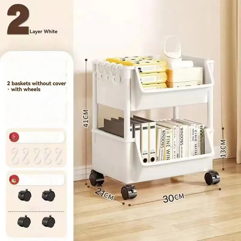 Kitchen Corner Storage Rack Narrow Slit Storage Cabinet Bathroom Living Room Home Organizer Mobile Bookshelf Floor Storage Rack