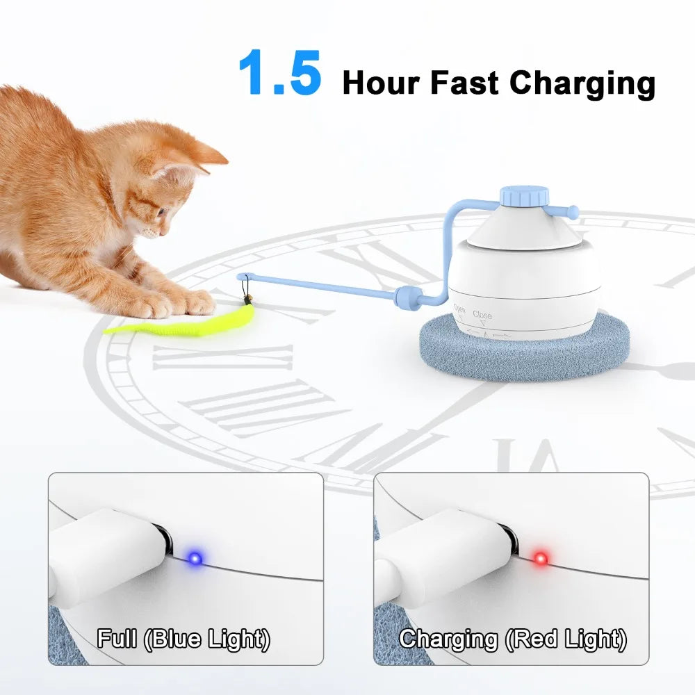 Electric Cat Toy USB Charging 360 Rotating Interactive Puzzle Intelligent Pet Items Cat Teasing Feather Cat Supplies Accessories