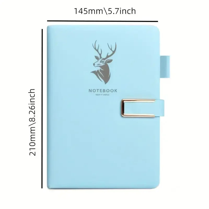 360 Pages of Premium Quality Paper A5 Minimalist Cover Notebook with Magnetic Buckle for Easy Carrying Multiple Colors Available