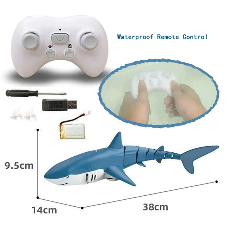 Robots Rc Shark Toy for Boys  Water Swimming Pools Bath Tub Girl Children Kids Remote Control Fish Boat Electric Bionic Animals