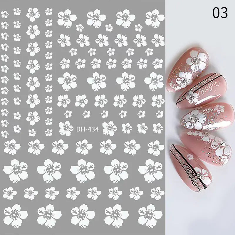 Sliver Stars Nails Stickers 3D Laser Stylish Adhesive Nail Sticker Manicure Decoration Nail Stickers for Nails Nail charms