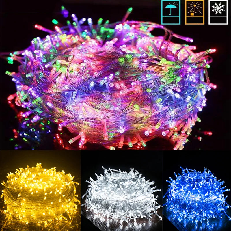 3-100M LED Christmas String Fairy Lights Battery/USB/Plug Indoor Outdoor Garland Light for Wedding Tree Holiday Party Decoration