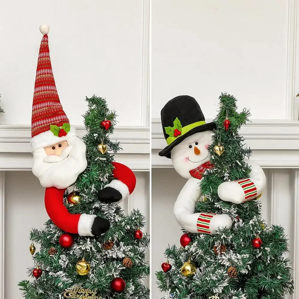 Hugs The trees Doll Santa Claus Christmas Tree Ornaments Festive Decor Noel Atmosphere Cloth Xmas christmas decorations 2024