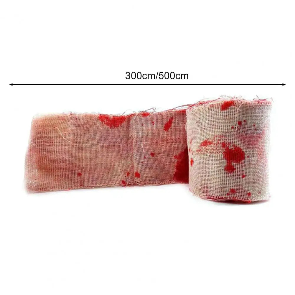 Halloween Decoration Creepy Gauze Scary Artificial Blood Bandage Cloth Party Venue Layout Props Secret Room Haunted House Decor