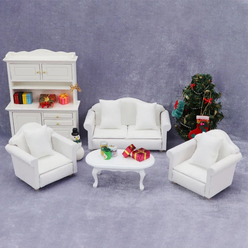 1/12 Doll House Sofa Model BJD Doll Living Room Furniture Decoration Micro Scene Sofa Accessories