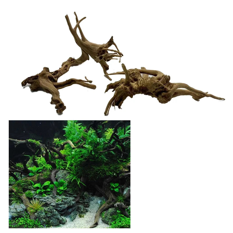 Natural Tree Trunk Driftwood Aquarium Fish Tank Plant Wood Decoration Ornament Fish Tank Decoration Fish Tank Accessories