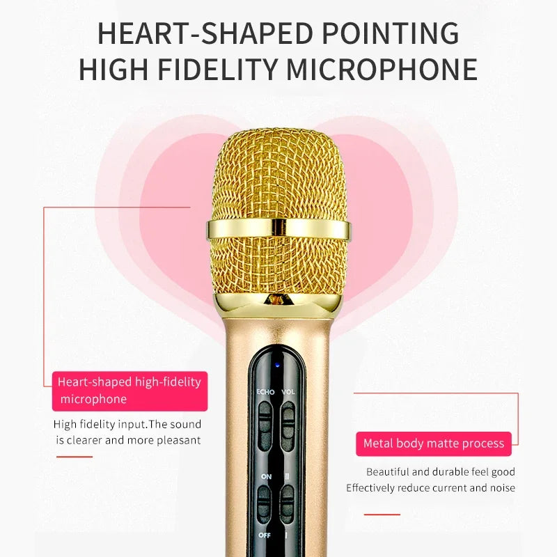 Portable Professional Karaoke Condenser Microphone Sing Recording Live Microfone For Mobile Phone Computer With ECHO Sound Card