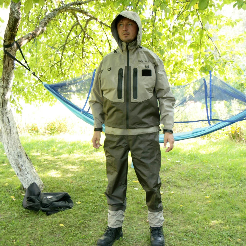 New Men's Breathable  Fly Fishing Wading Jacket  Waterproof  Fishing Wader Jacket  Clothes Outdoor Hunting Fishing Clothing