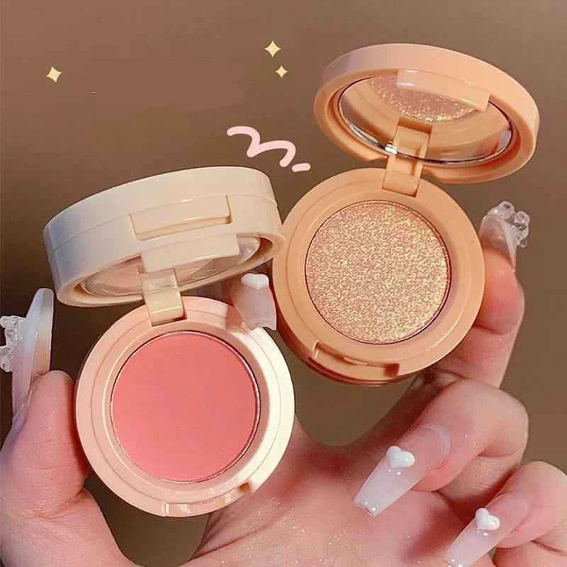 New 3 In 1 Glitter Eyeshadow Highlighter Blush Palette Matte Pearlescent Multifunctional Shimmer Eyes Face Makeup Cosmetics Tool