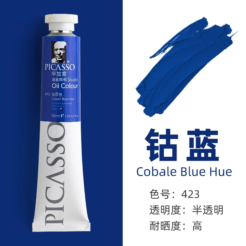 170ml LargeTubes Oil Paint Non-Toxic Excellent Tinting Strength, Mixable for Canvas Painting Artist Beginners DIY Art Supplies