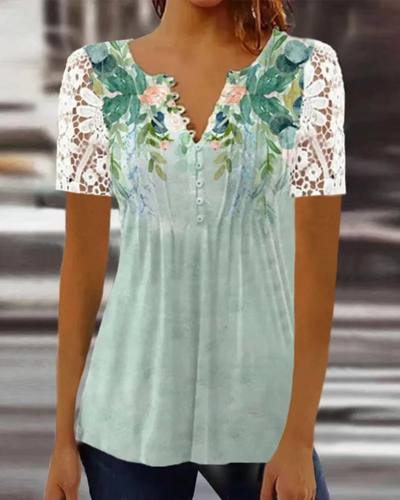 Shirts for Women Clothes Vintage Y2k Tops Spring Fashion T-shirts Casual Elegant Lace Autumn Women Clothing Spring Streetwear