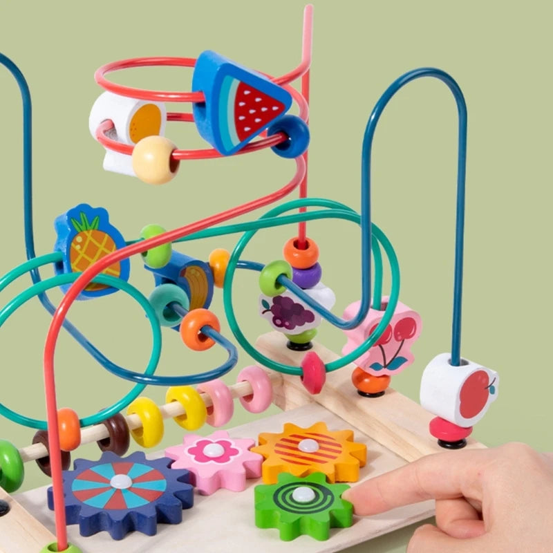 Bead Maze Toy for Toddlers Kids Colorful Roller Coasters Abacus Puzzle Education for Toddler 18 Month 1-5 Years Old Kid