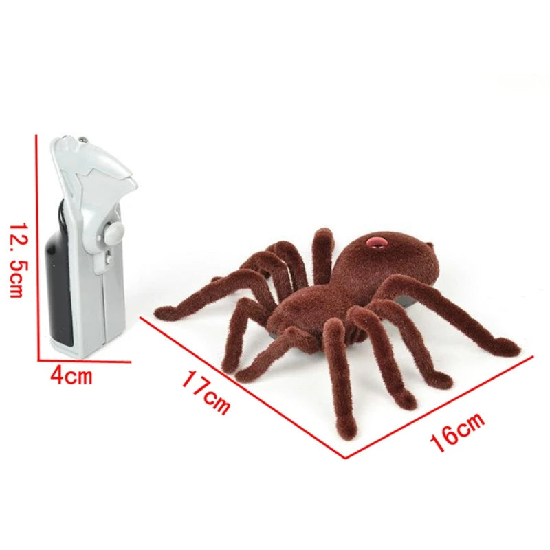 Kid Gift Remote Control Scary Creepy Soft Plush Spider Infrared RC Tarantula Toy 77HD