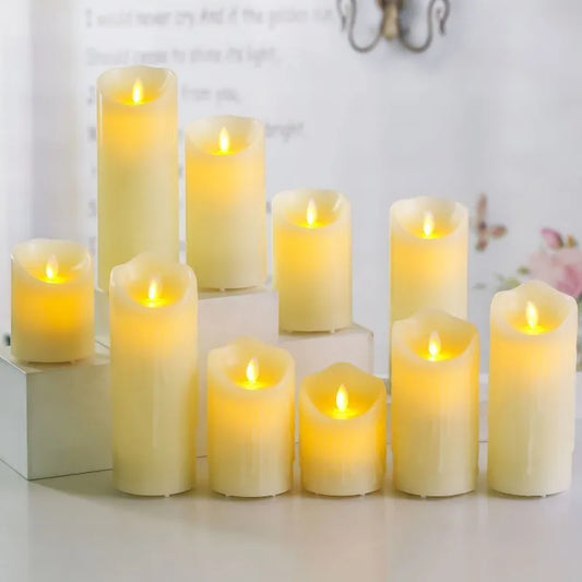 Flameless LED Candle lights Bright Battery Powered Tea lights With Realistic Flame Christmas Holiday Wedding Home Decor