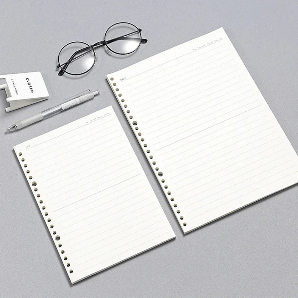 60 Sheets B5 A5 A6 Loose Leaf Notebook Refill Spiral Binder Inner Page Grid Line Planner Notepad Paper School Office Supplies