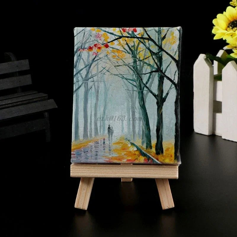 1pc Mini Natural Cotton Easel Frame Display Holder For Art Painting Frame