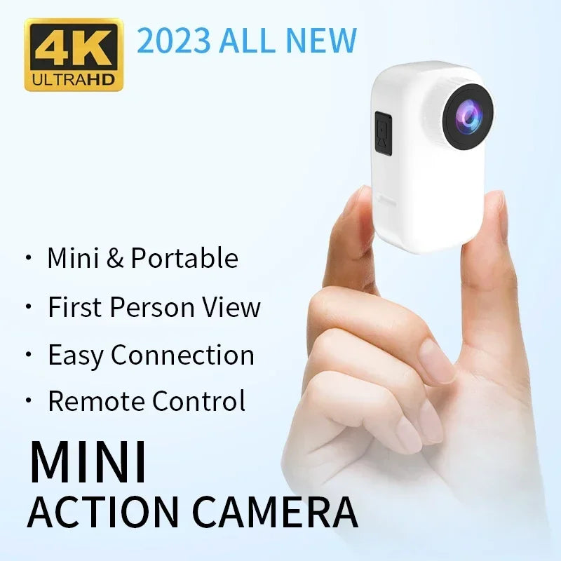 Action Camera Vlog logger with WIFI Thumb Magnetic Back Clip Anti-shake Pocket Camera 4K HD Video Driving Recorder Sports Camera