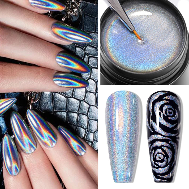 8ml Clear Non Stick Hand Solid Extension Nail Gel Polish Carving Flower Nail Art Building UV Gel Acrylic Varnish Manicure DIY