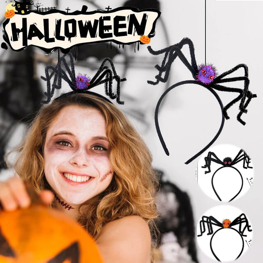 Halloween Spider Headband Spider Hair Band Headwear Spider Headdress Costume Accessories for Halloween Holiday Party Cosplay