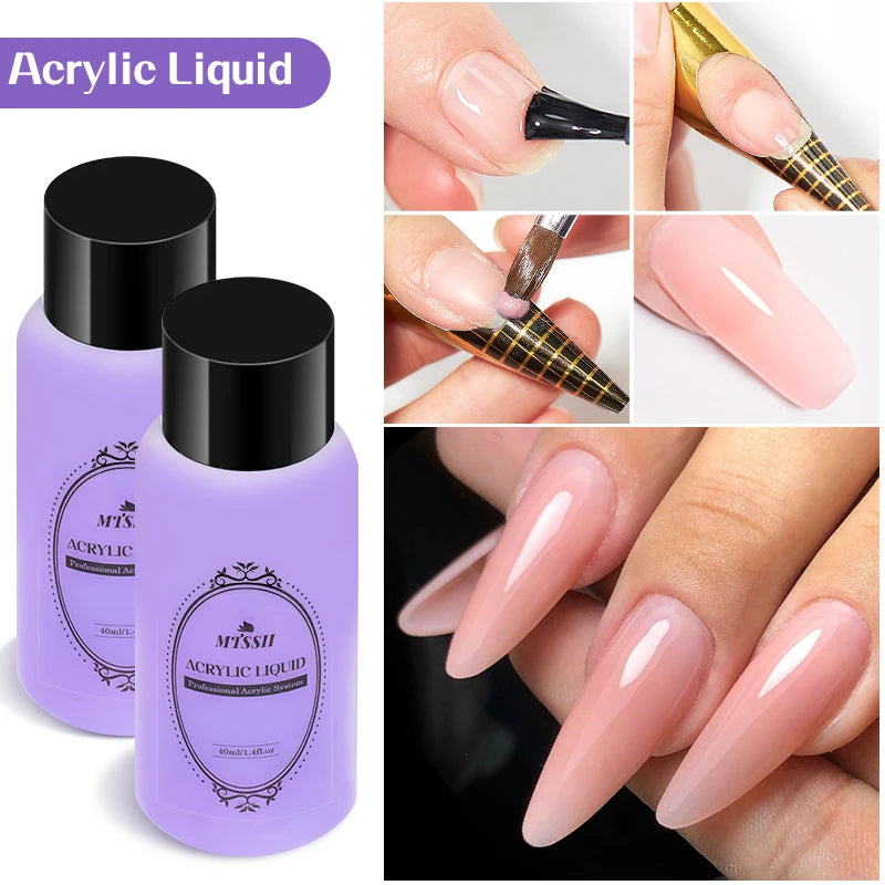 Mtssii 40ML  Acrylic Liquid Monomer For Nails Art Carving Extension Dipping Powder Nail Acrylic Crystal Liquid Manicure Tool