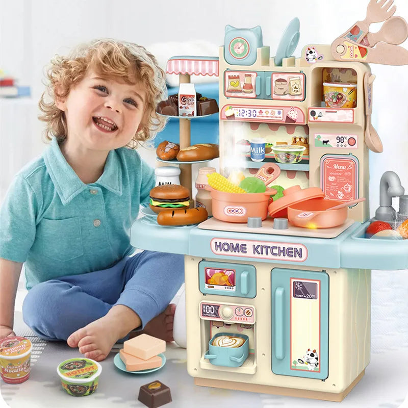 36cm Children Play Simulation House Kitchen Toy Set Puzzle Interaction Love Hands-on Training Baby Mini Girl Cooking Boy Gifts