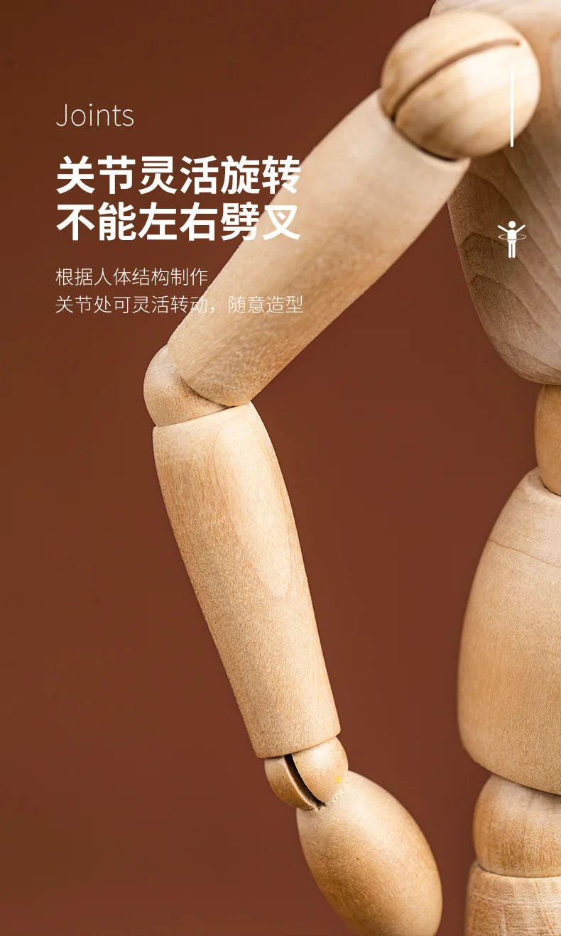 5.5/8/12 inch Artists Wooden Manikin Jointed Mannequin Perfect for Home Decoration The Human Figure Supplies Drawing Tools