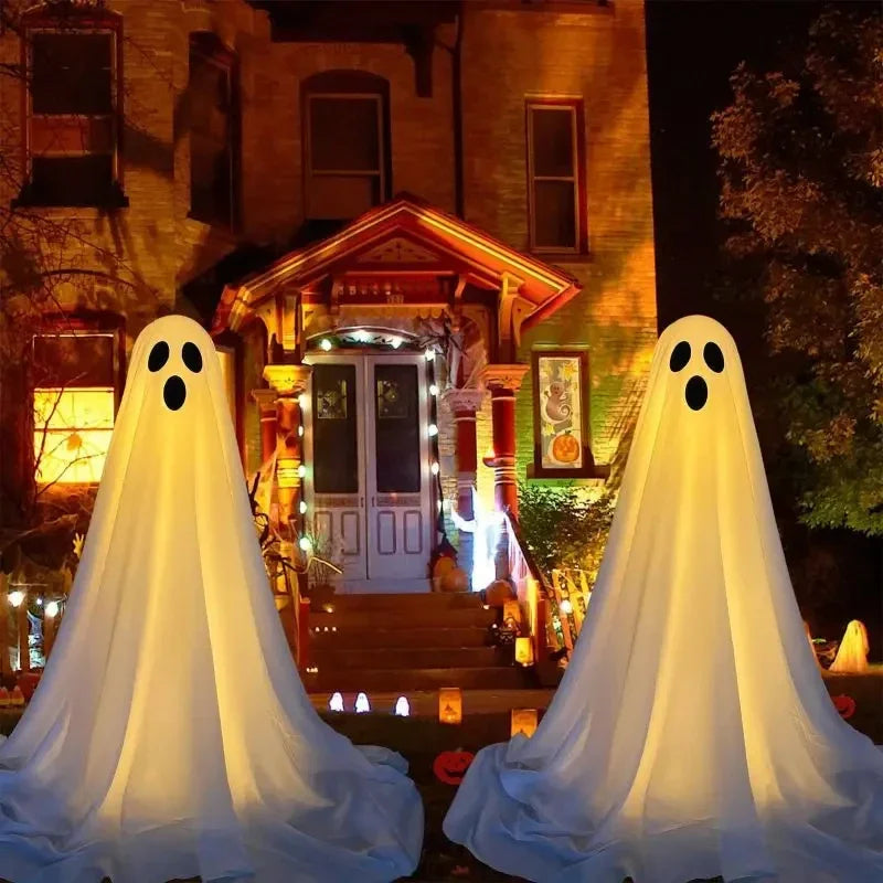 Ghost Spooky Halloween Decor Battery Light Home Ghost Front Porch Yard Courtyard Standing Halloween Horror Decoration