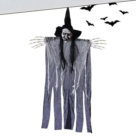 Flying Witch Decoration Outdoor Halloween Decorations With Adjustable Hat And Hands Witch Decor Outdoor Outside Halloween