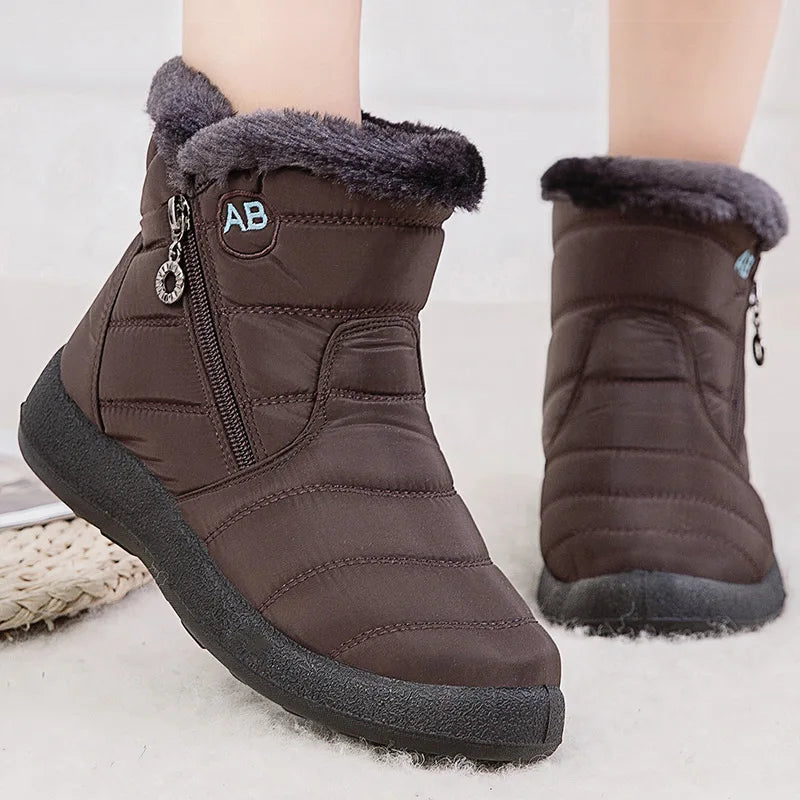 Women's Boots Women's Winter Boots Fur Winter Shoes For Women Ankle Boots Snow Super Warm Low Heels Botas Mujer Winter Footwear