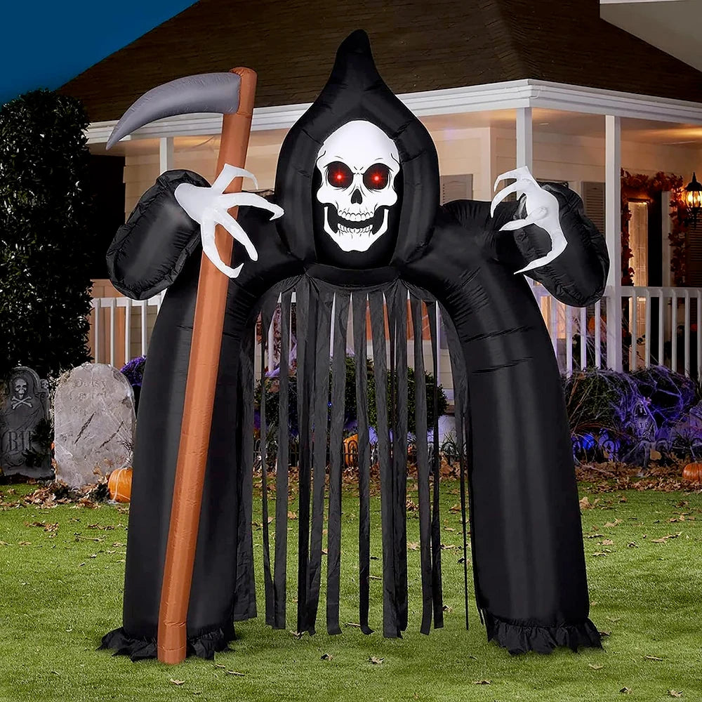 Black Inflatable Arch Halloween Inflatable Outdoor Indoor Decoration Props Halloween Inflatable Toys Ghost Doll Party Supplies.