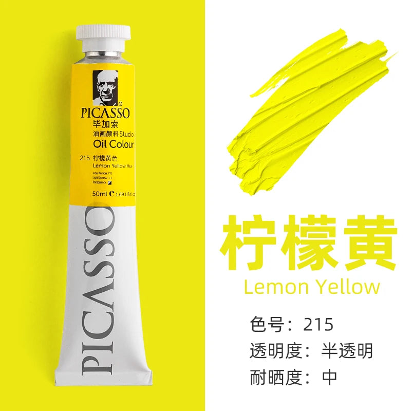 170ml LargeTubes Oil Paint Non-Toxic Excellent Tinting Strength, Mixable for Canvas Painting Artist Beginners DIY Art Supplies