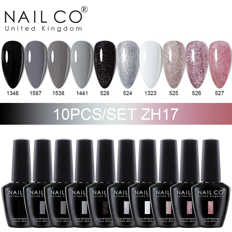 NAILCO 15ml 10/20pcs Gel Nail Polish Set Spring Summer Color UV Gel Nail Art All For Manicure  Gel Paint For DIY Professionals