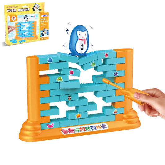 Penguin Board Games Two-Player Building Pushing Walls Toy For Kids Interaction Montessori Education Toy Gift