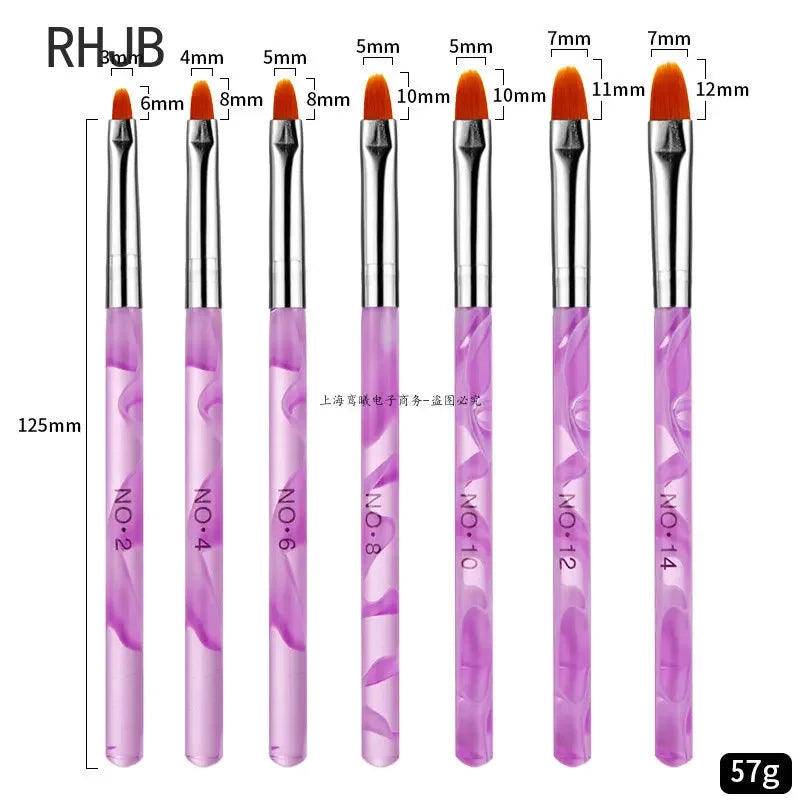 New 2025 Multiple nail art nail brush Design Tip Drawing Carving Dotting Nail Pen Builder Flat Liner Acrylic Gel Polish Manicure