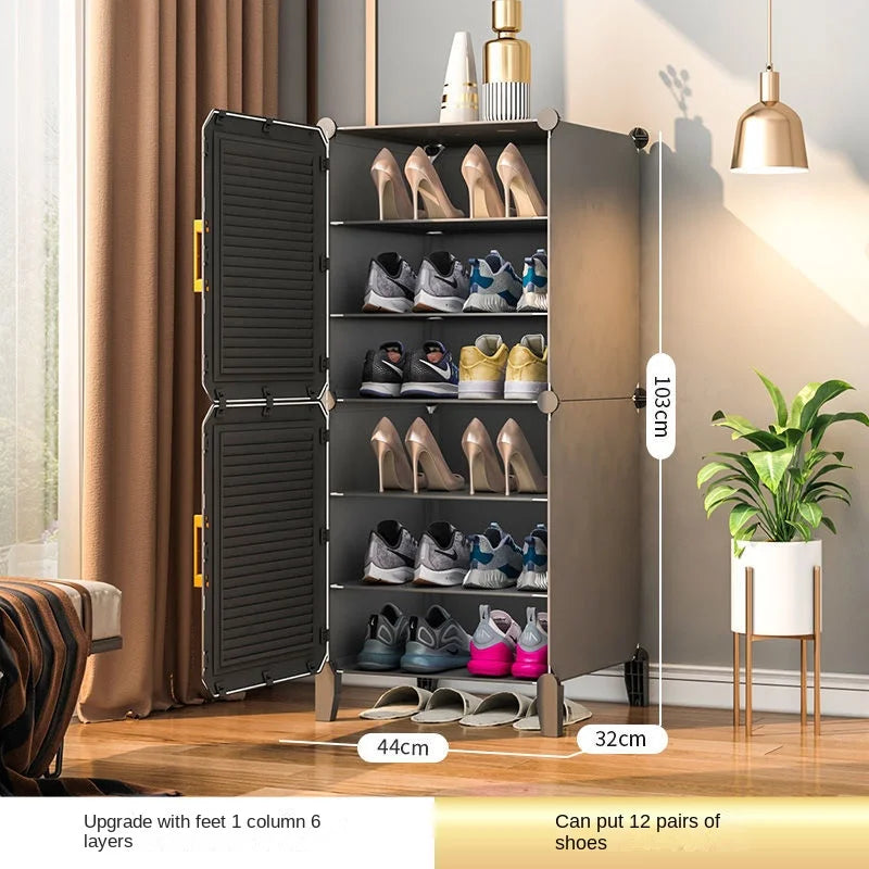 Household Furniture Living Room Simplicity Multilayer Assemble Shoerack High-Capacity Storage Shelf DustProof Plastics Shoe Rack